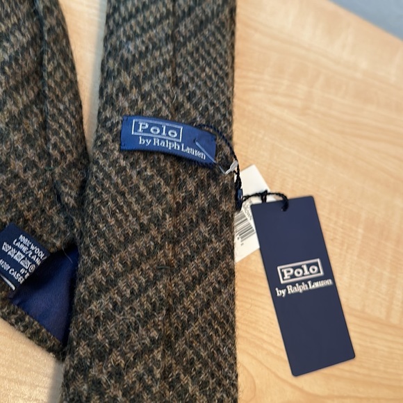 Polo Handmade 100% Wool Glen Plaid Tie - Picture 3 of 5